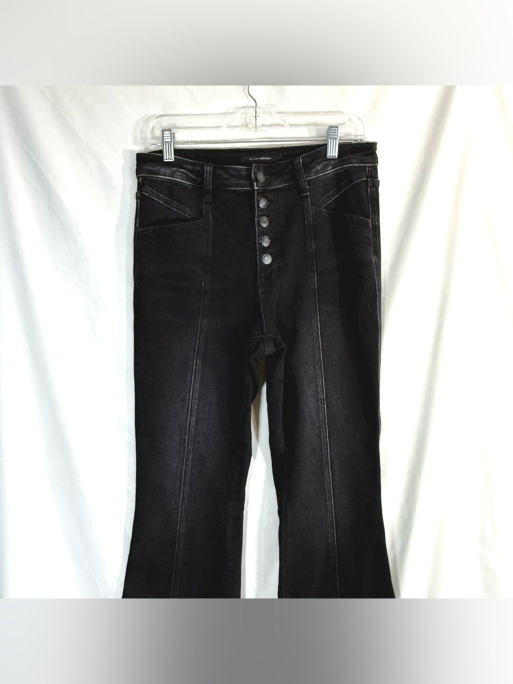 Flying Monkey High Rise Super Flare Stretchy Jeans Size 29 - Picture 8 of 13